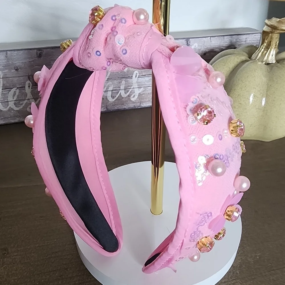Embellished Pink Headband